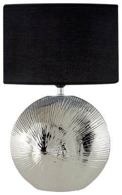 Hattie Ribbed Design - Ceramic - Table Lamp - Black